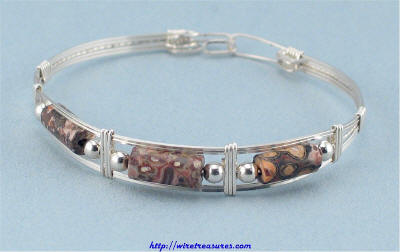 Leopardskin Jasper Bead Bracelet