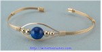 Single Lapis Bead Cuff Bracelet