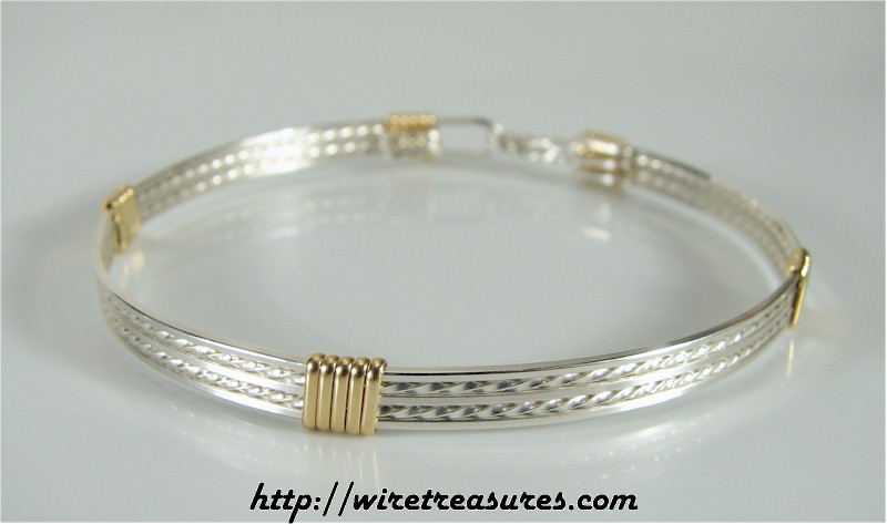 Closed Front Five-Wire Bangle Bracelet