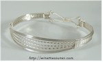 Open Front Wire Bangle Bracelet