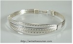 Open Front Wire Bangle Bracelet
