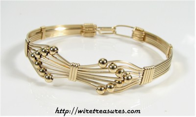 Fourteen-Bead Bangle Bracelet