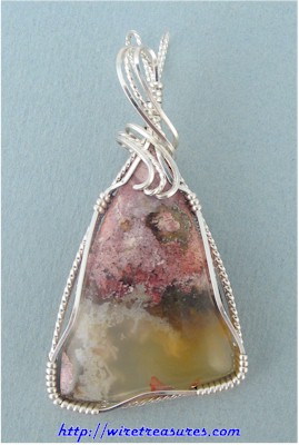 Graveyard Point Plume Agate Pendant