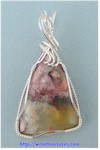 Graveyard Point Plume Agate Pendant