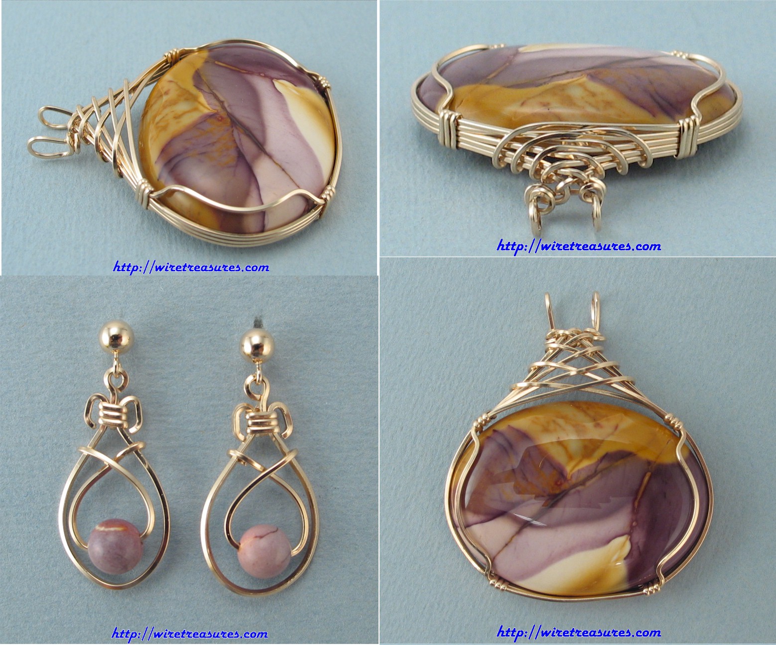 Mook Jasper Pendant & Earrings Set