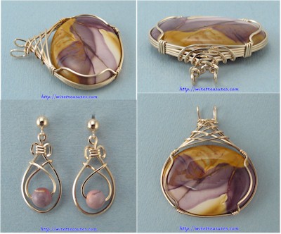 Mook Jasper Pendant & Earrings Set