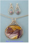 Mook Jasper Pendant & Earrings Set