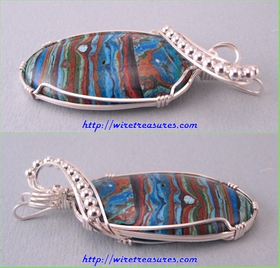 Rainbow Cal Silica Pendant