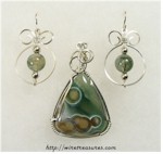 Ocean Jasper Pendant Set