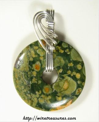 Ocean Jasper Donut Pendant