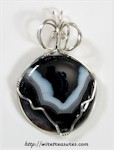Black Lace Agate Pendant