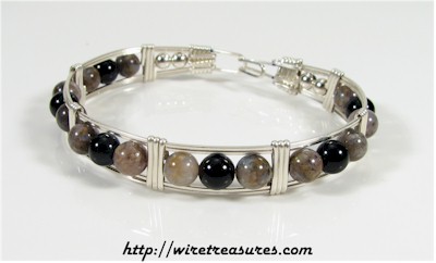 Onyx & Ocean Jasper Bangle