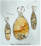 Owyhee Jasper Pendant & Earrings Set