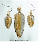Arroyo Picture Jasper Pendant & Earrings Set