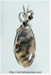 Plume Agate Pendant