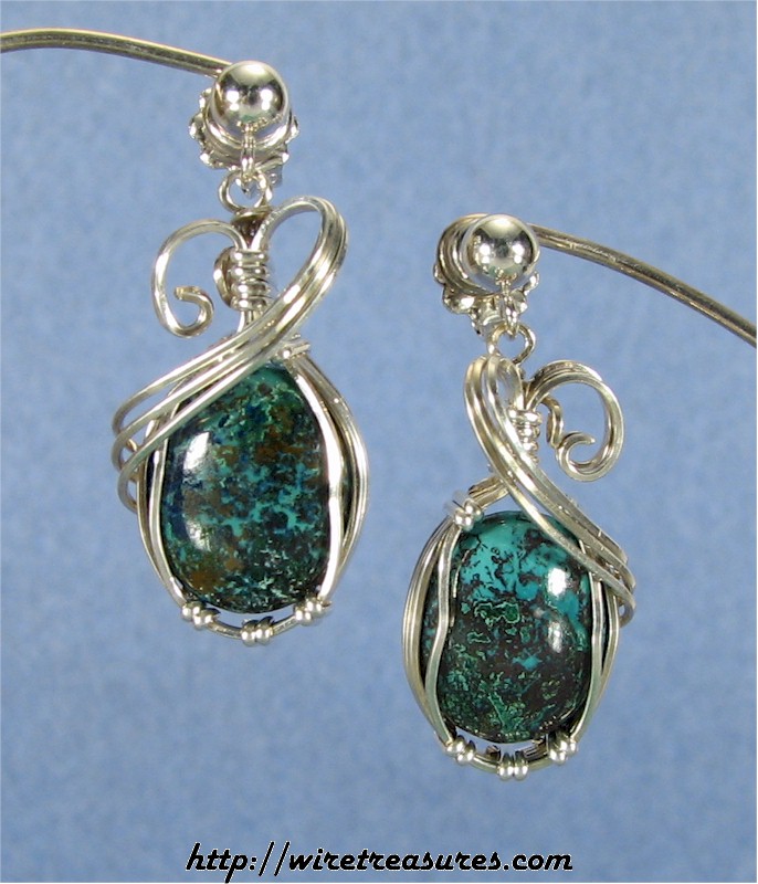 Shattuckite Earrings
