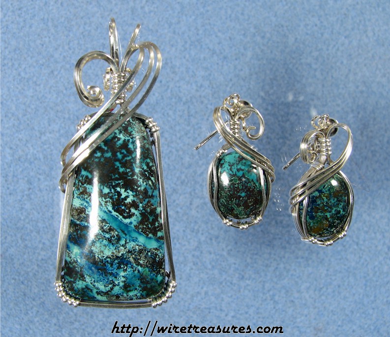 Shattuckite Earrings