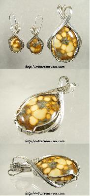 Teal Puddingstone Pendant