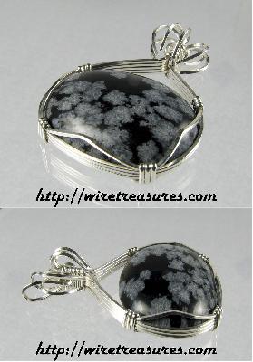 Snowflake Obsidian Pendant