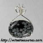 Snowflake Obsidian Pendant