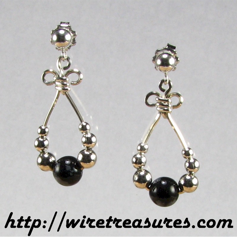 Snowflake Obsidian Earrings