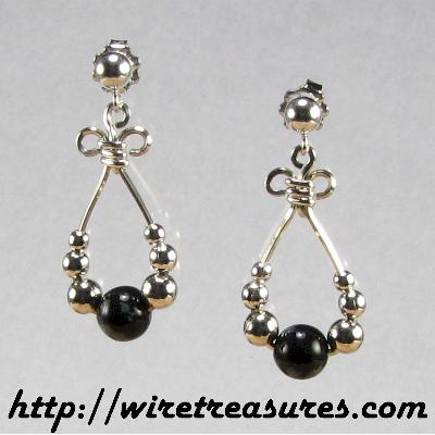 Snowflake Obsidian Earrings