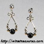 Snowflake Obsidian Earrings