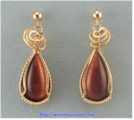 Goldstone Cabochon Earrings