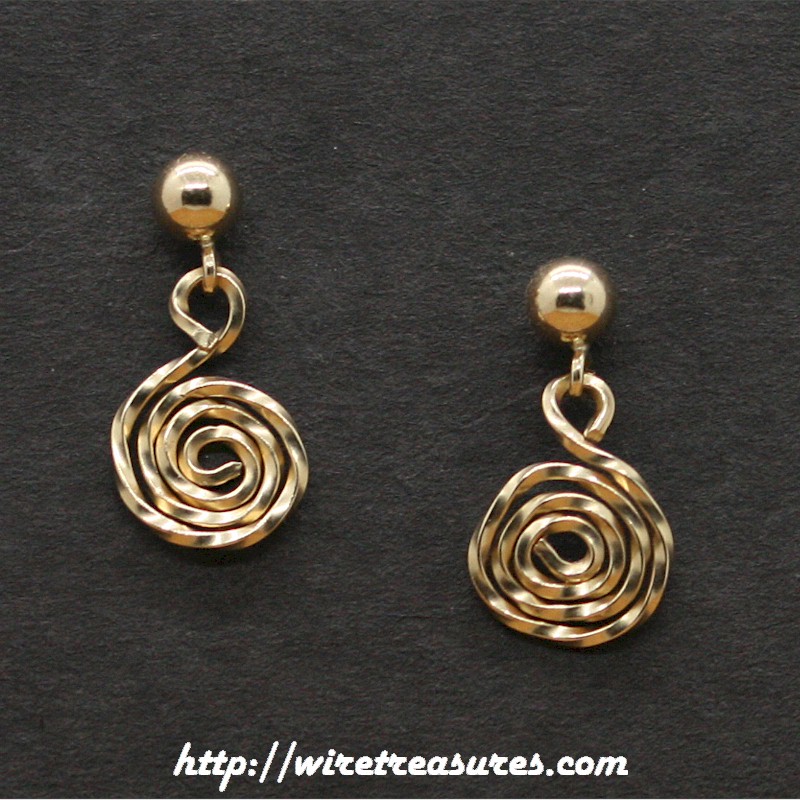 Curly Ball Post Earrings