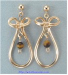 Angel Earrings with Tigereye Beads