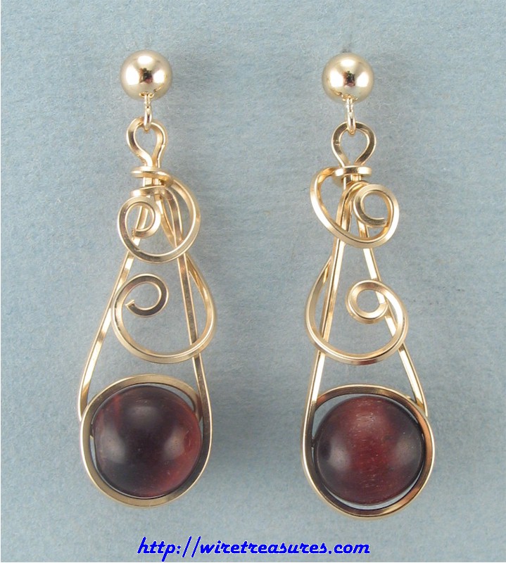 Double Loop Bead Earrings