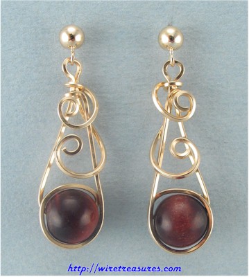 Double Loop Bead Earrings