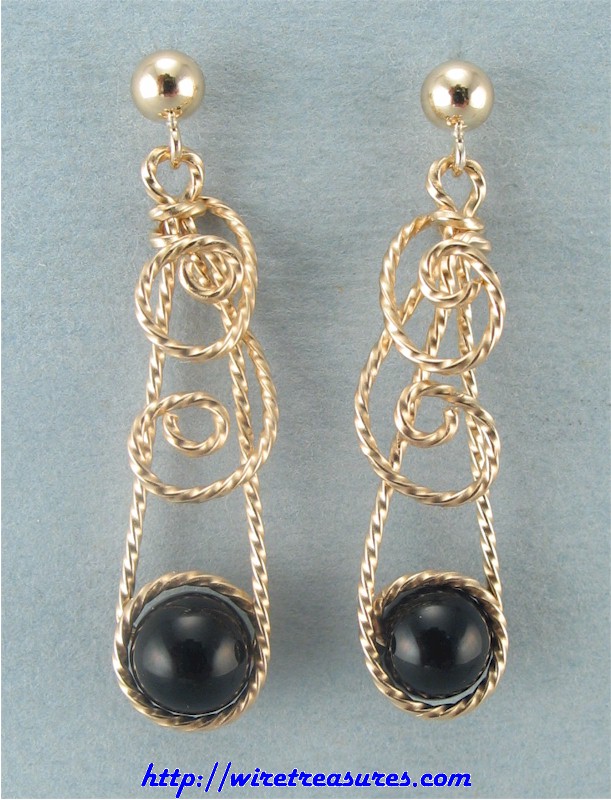 Double Loop 6mm Bead Earrings