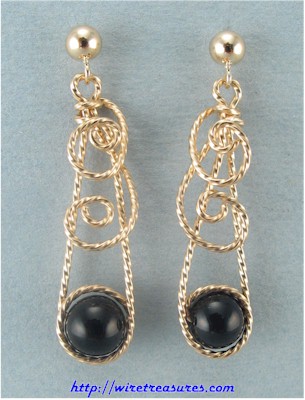 Double Loop 6mm Bead Earrings