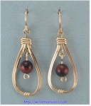 School Bell Tiger Eye Bead Earrings