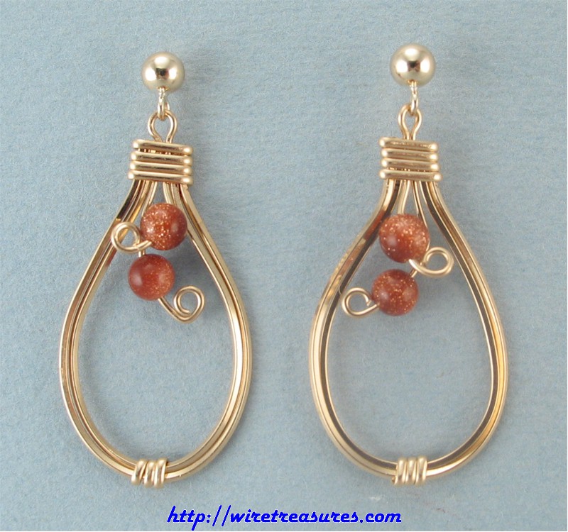 Goldstone Bead Earrings