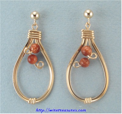Goldstone Bead Earrings