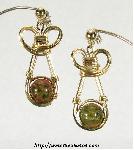 Unakite Bead Earrings