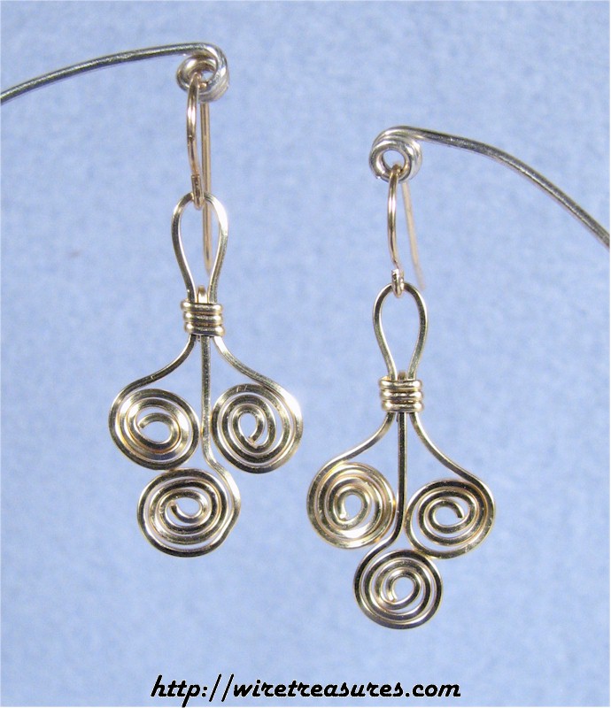 Triple-Coil Wire Earrings