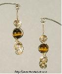 Tigereye Jasper Curly-Q Earrings