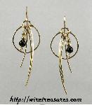 Indecision Earrings with Onyx Beads