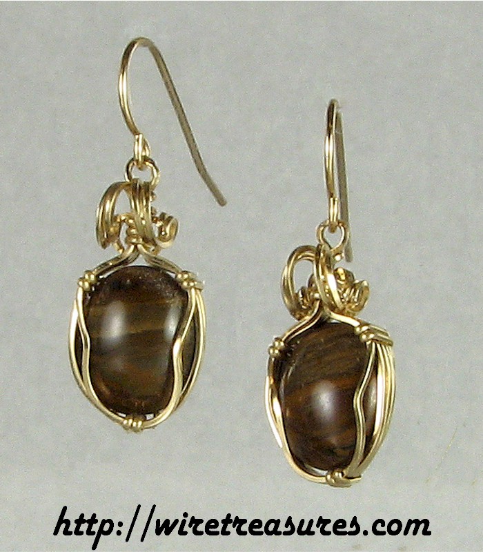 Petrified Wood Earrings