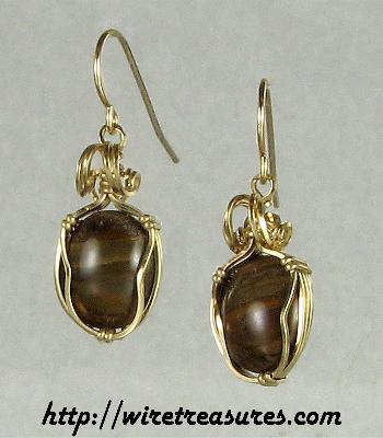 Petrified Wood Earrings