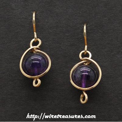Amethyst Bead  Earrings