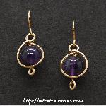 Amethyst Bead  Earrings