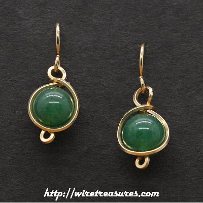 Aventurine Bead  Earrings