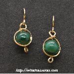 Malachite Bead  Earrings