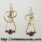 Dainty Amethyst Bead Earrings II