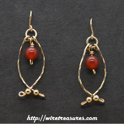 Hold-Me-Close Carnelian Bead Earrings