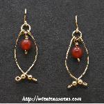 Hold-Me-Close Carnelian Bead Earrings